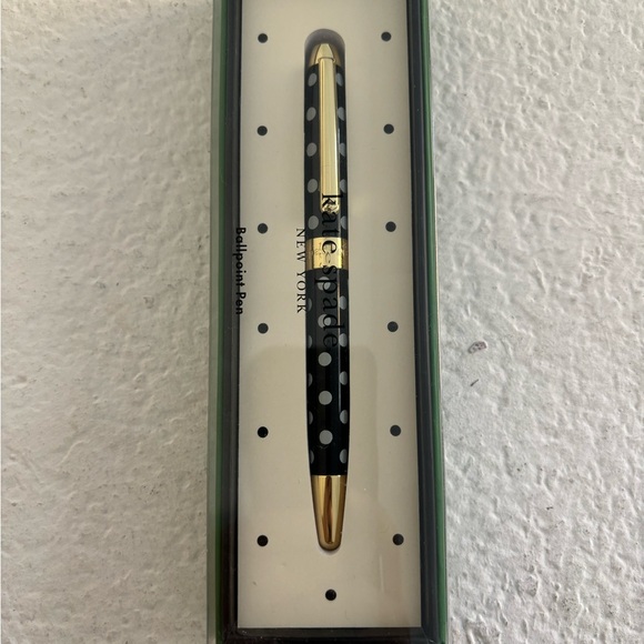 ♠️ kate spade ♠️ To-Do list Ball point pen Black White polka dot NIB - Picture 8 of 10
